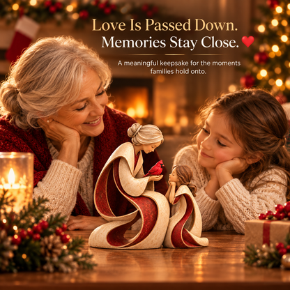 Love Passed Down™ – Grandmother & Granddaughter Cardinal Keepsake Sculpture