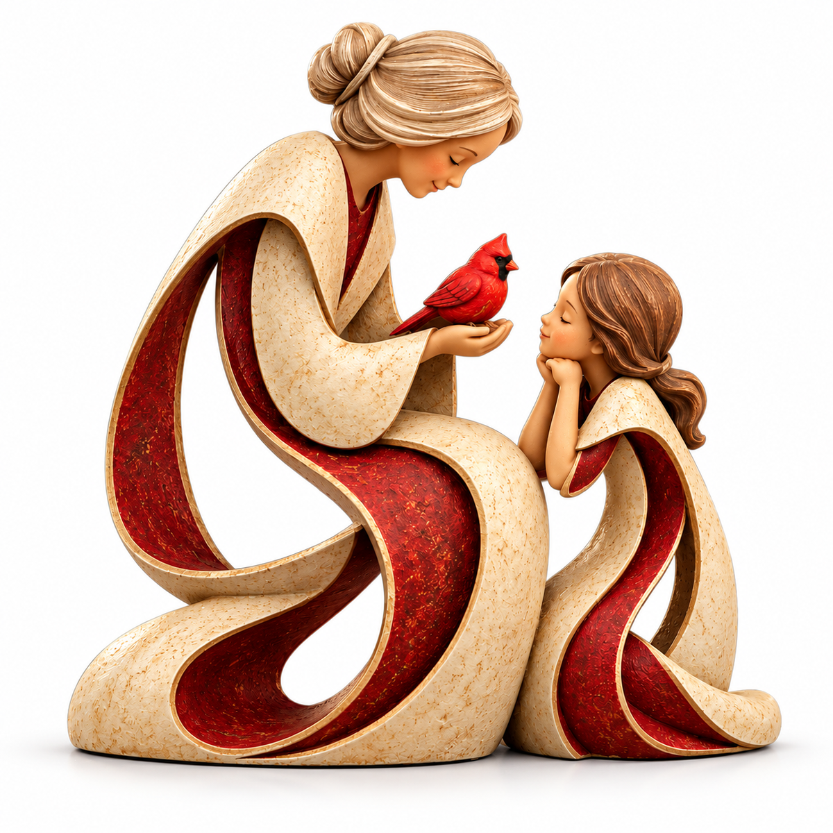 Love Passed Down™ – Grandmother & Granddaughter Cardinal Keepsake Sculpture
