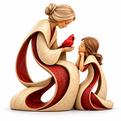 Love Passed Down™ – Grandmother & Granddaughter Cardinal Keepsake Sculpture