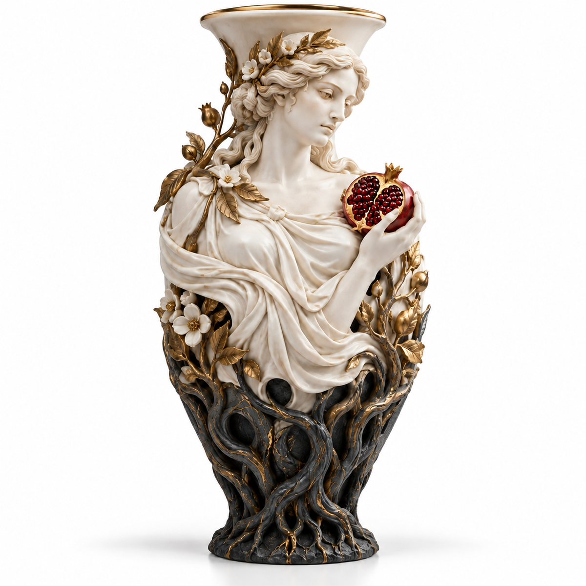 🌹 Persephone’s Return™ – Greek Goddess Sculptural Vase | A Symbol of Hope & New Beginnings