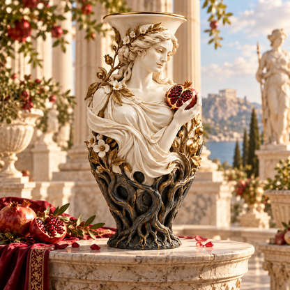 🌹 Persephone’s Return™ – Greek Goddess Sculptural Vase | A Symbol of Hope & New Beginnings