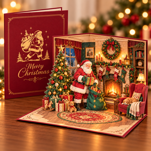 Limited-Time 40% OFF|🎅 Santa’s Christmas Eve™ 3D Pop-Up Card – A Magical Holiday Keepsake