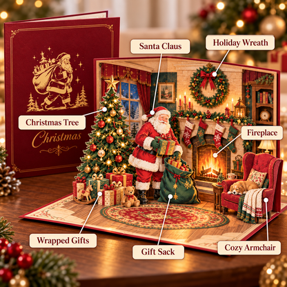 Limited-Time 40% OFF|🎅 Santa’s Christmas Eve™ 3D Pop-Up Card – A Magical Holiday Keepsake
