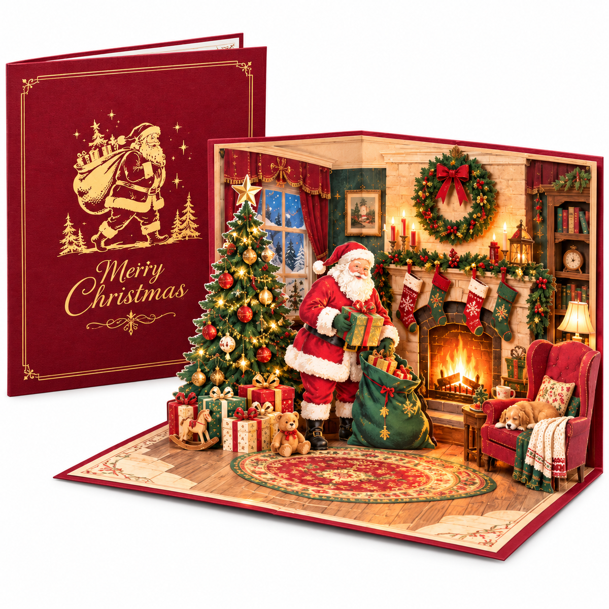 Limited-Time 40% OFF|🎅 Santa’s Christmas Eve™ 3D Pop-Up Card – A Magical Holiday Keepsake