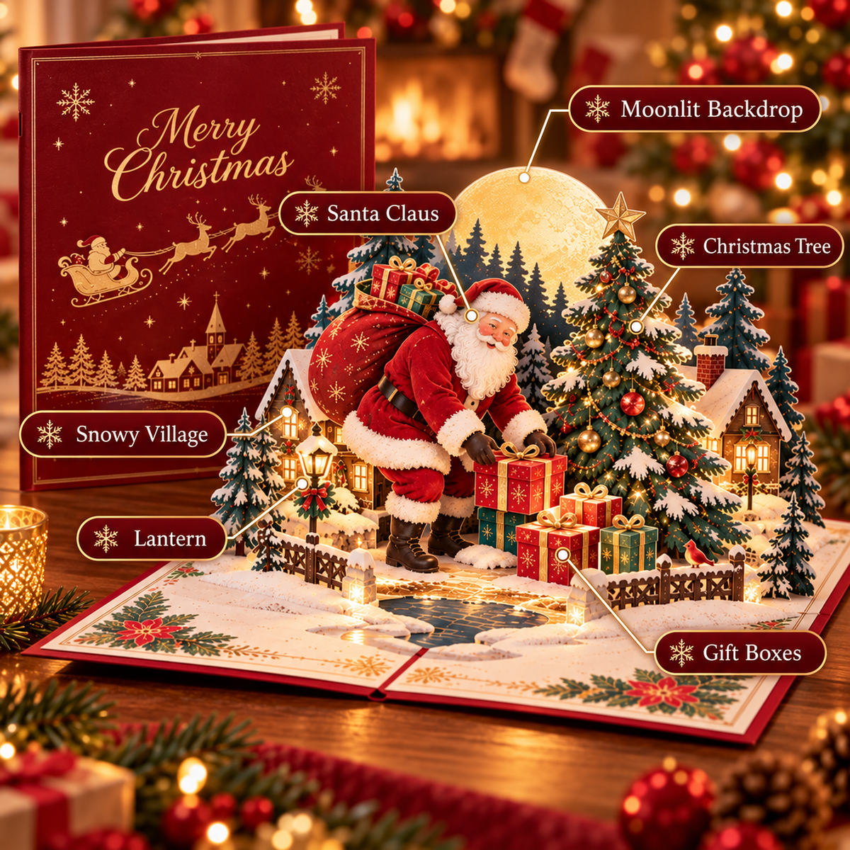 Limited-Time 40% OFF|🎅 Santa’s Christmas Eve™ 3D Pop-Up Card – A Magical Holiday Keepsake