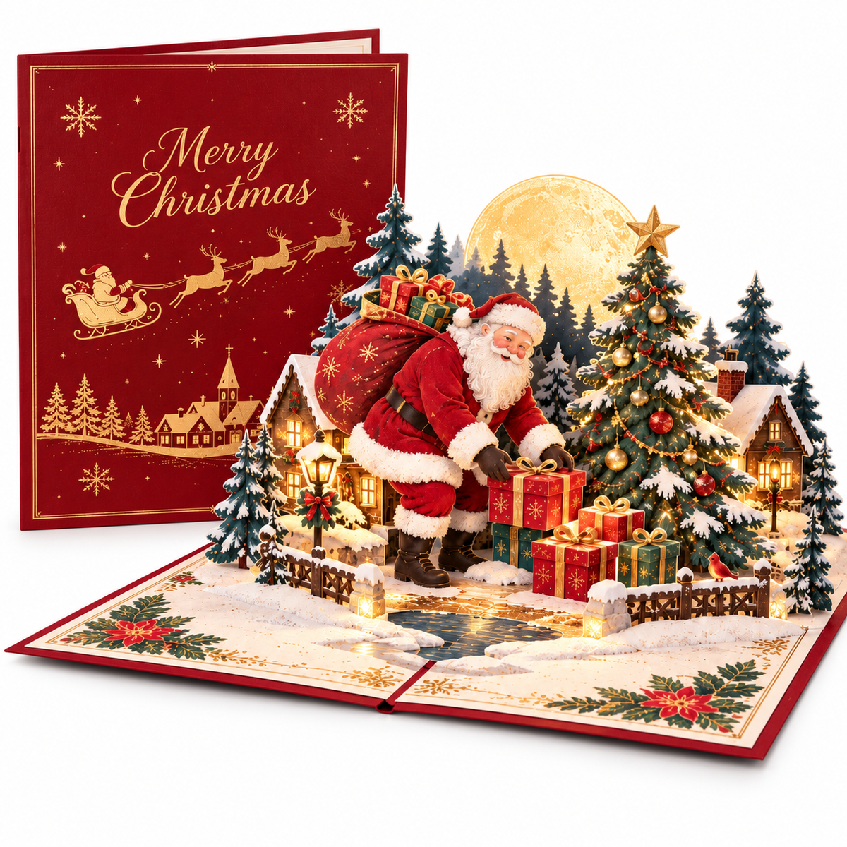 3D Santa Christmas pop-up card product
