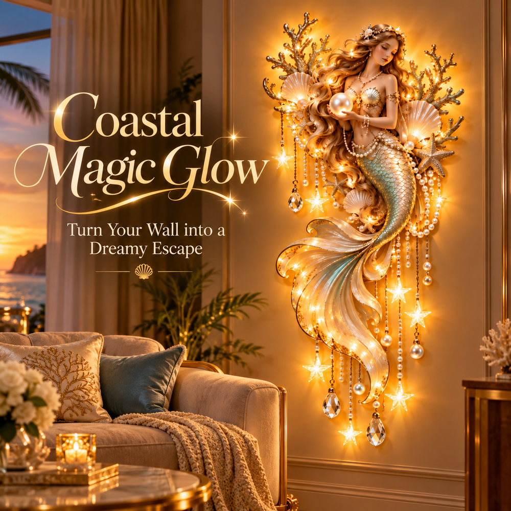 Pearl Mermaid magical glowing wall decor