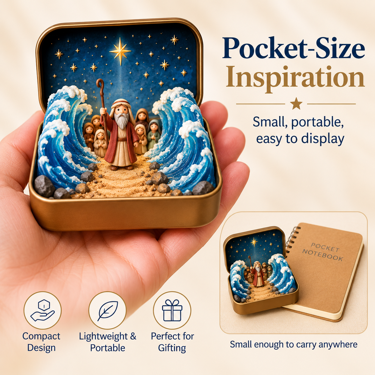 ✨ Pocket Bible Stories™ – 3D Mini Faith Keepsake Tin Collection | Meaningful Christian Gift