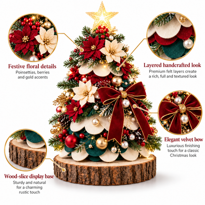 🎄 DIY Tabletop Christmas Tree Craft Kit – Handmade Holiday Decor & Meaningful Christmas Gift