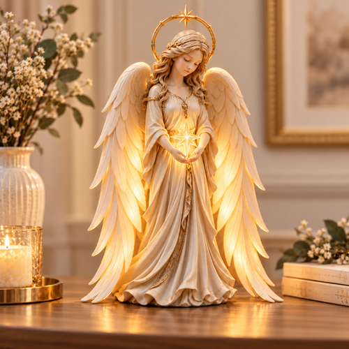 Gracefall Angel™ – Illuminated Guardian Angel Table Lamp