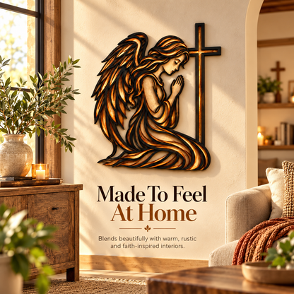 Angel of Prayer™ – Praying Angel & Cross Faith Wall Decor