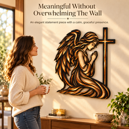 Angel of Prayer™ – Praying Angel & Cross Faith Wall Decor