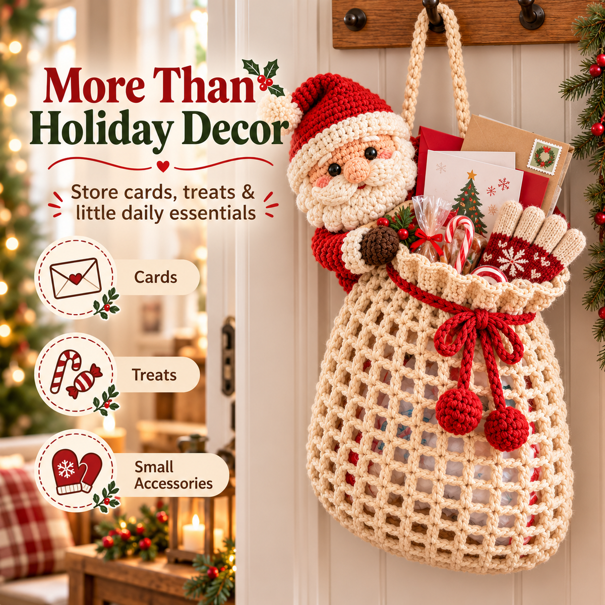 Santa’s Little Gift Sack™ – Crochet DIY Christmas Surprise Holder