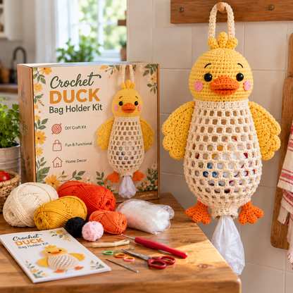 Cozy Critters™ – Cute Crochet Animal Bag Holder DIY Kit