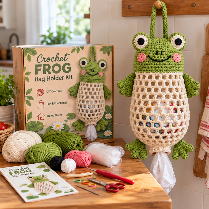 Crochet Frog Bag Holder DIY Kit