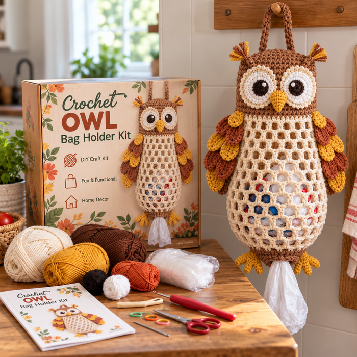 Crochet Owl Bag Holder DIY Kit