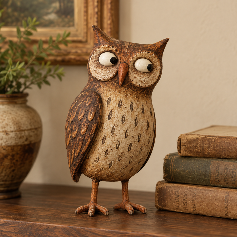 Quirky owl figurine