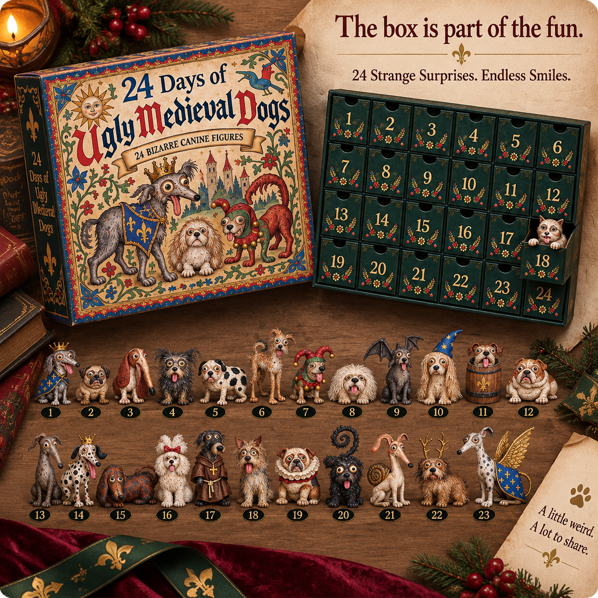 Ugly Medieval Dogs Advent Calendar box and drawers