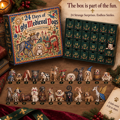 🐶 24 Days of Ugly Medieval Dogs™ Hilariously Weird Dog Advent Calendar 2026