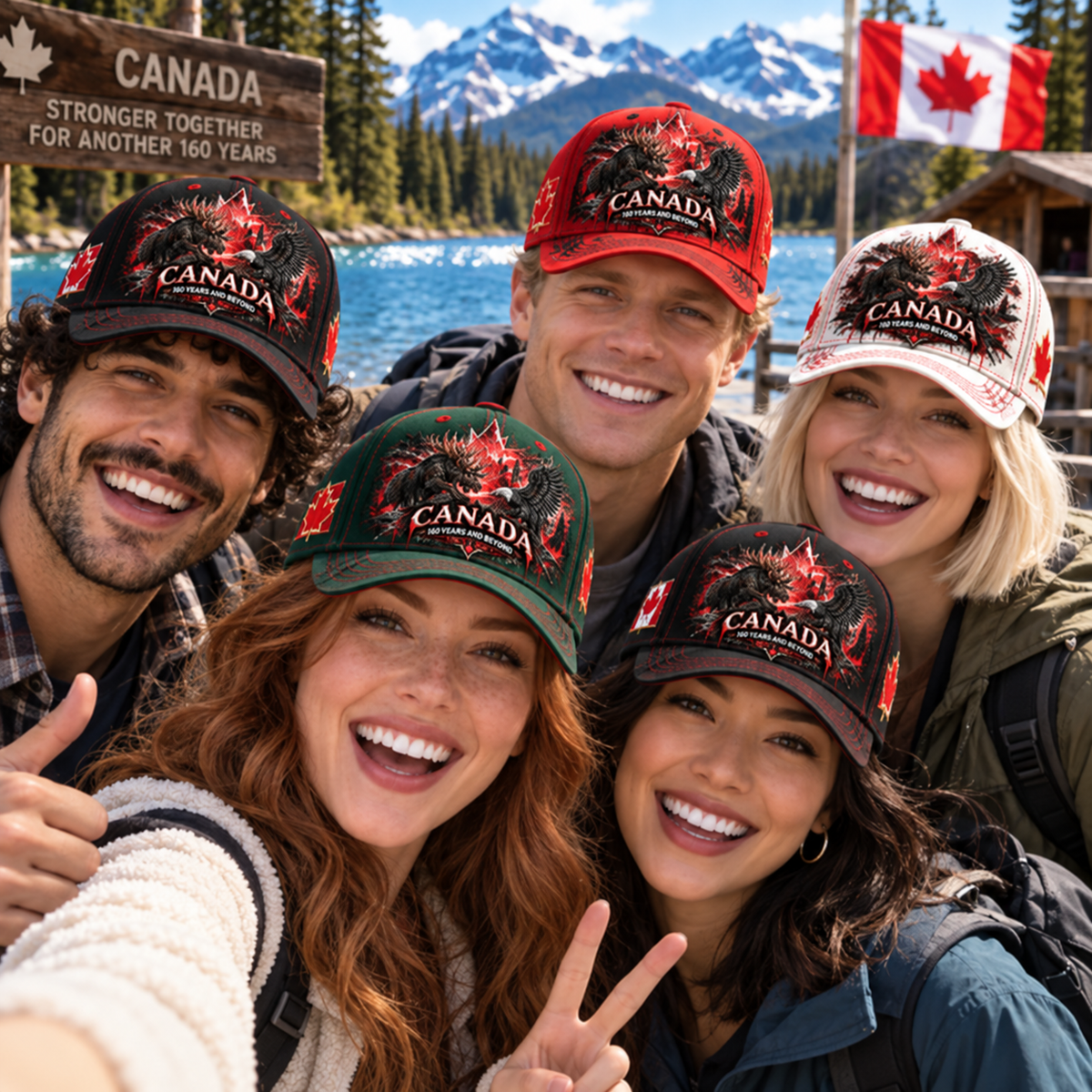 🔥 FINAL 50% OFF SALE – Canada 160th Anniversary Dark Wildlife Cap 1867–2027 Commemorative Hat
