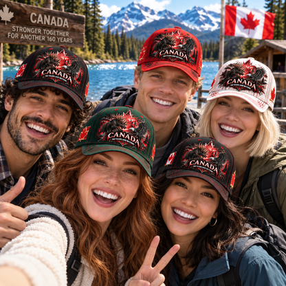 🔥 FINAL 50% OFF SALE – Canada 160th Anniversary Dark Wildlife Cap 1867–2027 Commemorative Hat