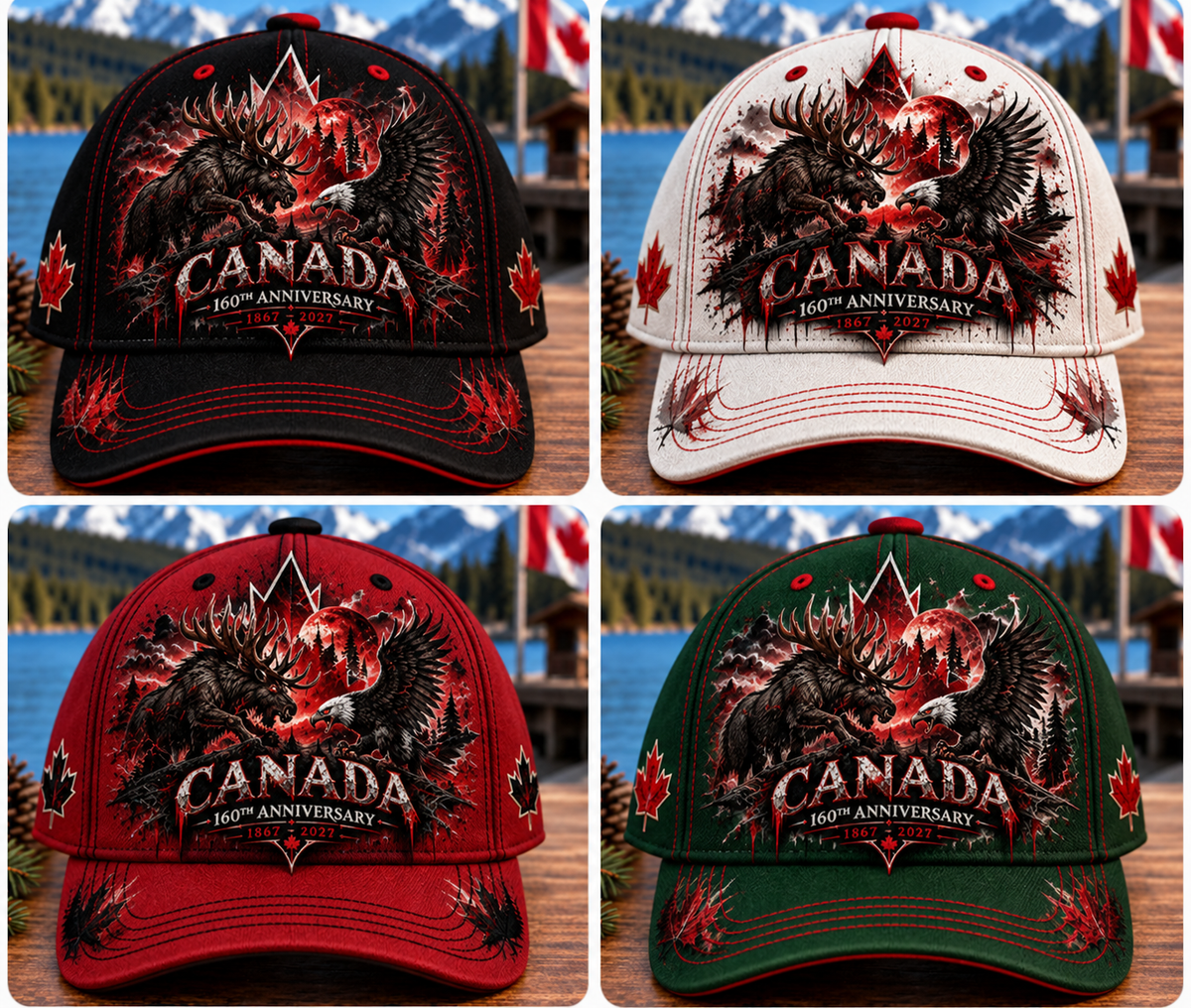 Four Canada 160th Anniversary Dark Wildlife cap colors