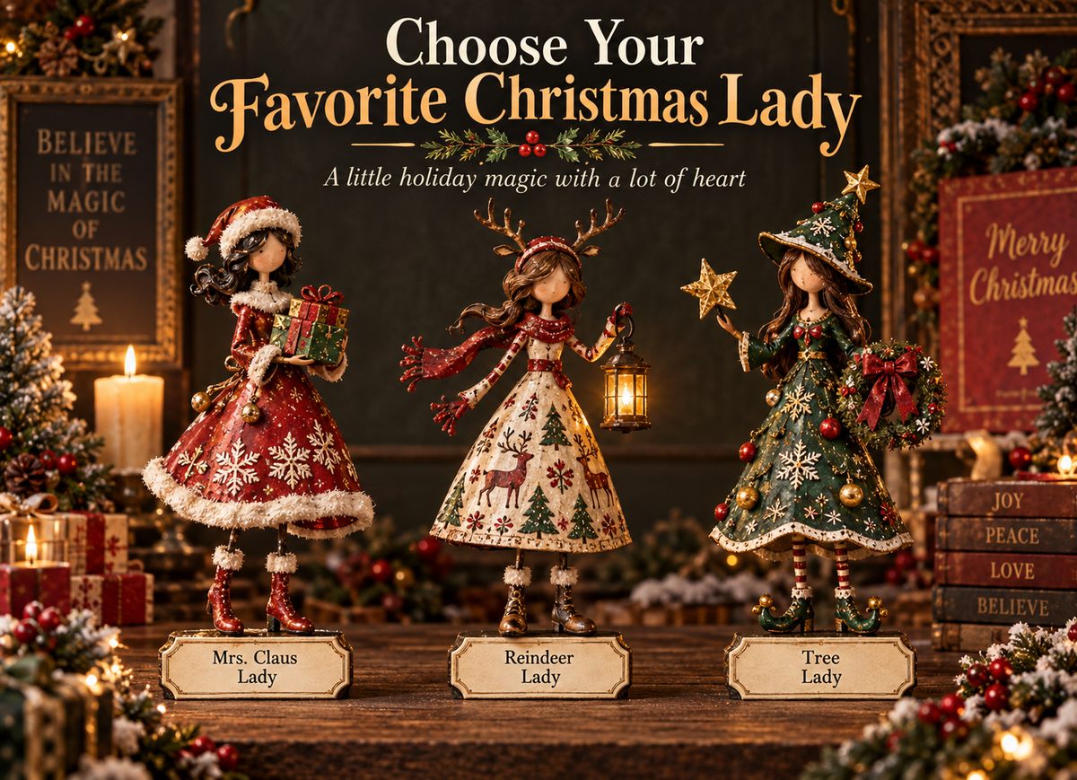 Christmas Lady hanging ornament collection