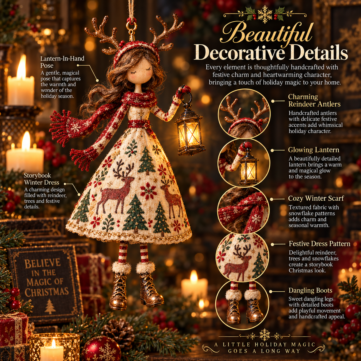 🎄Christmas Lady™ – Whimsical Hanging Holiday Ornament Collection