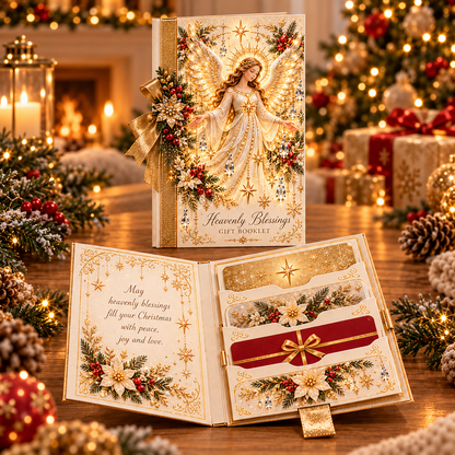 🎁 Blessings Unfold™ – Pull & Reveal Christmas Gift Card Book