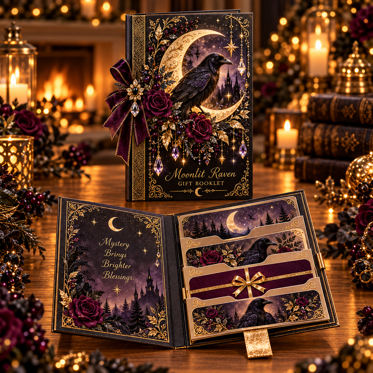 🎁 Blessings Unfold™ – Pull & Reveal Christmas Gift Card Book