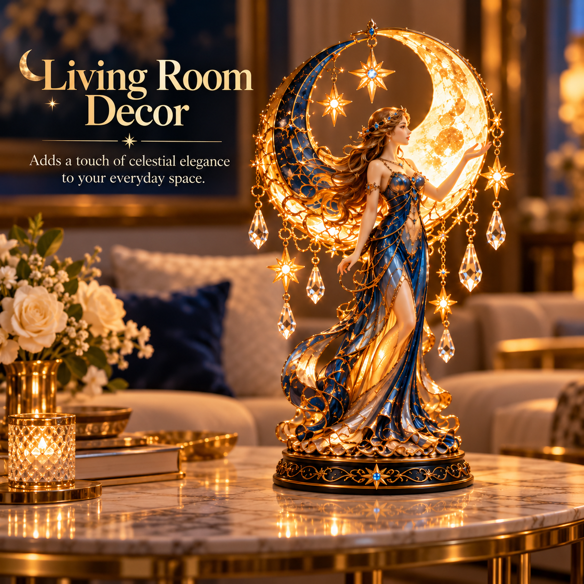 Moon Goddess living room decor