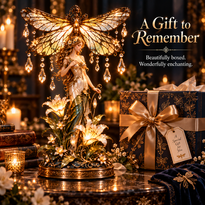 Dragonfly Garden Lady™ – Enchanted Crystal Wing Table Lamp