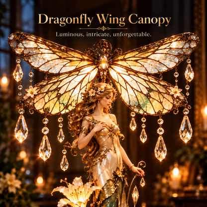 Dragonfly Garden Lady™ – Enchanted Crystal Wing Table Lamp