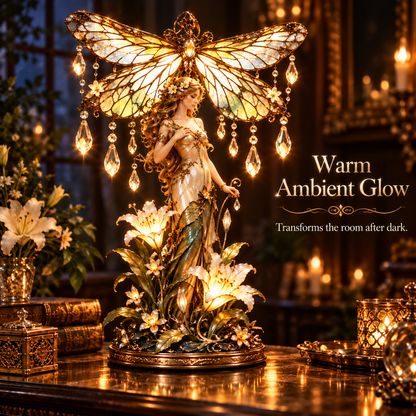 Dragonfly Garden Lady™ – Enchanted Crystal Wing Table Lamp