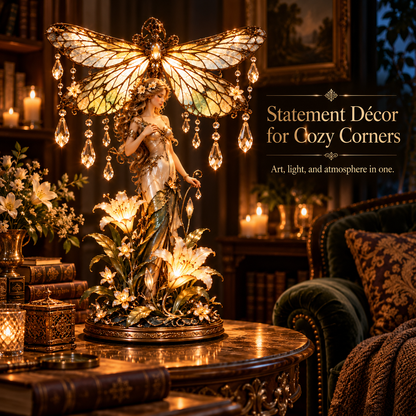 Dragonfly Garden Lady™ – Enchanted Crystal Wing Table Lamp