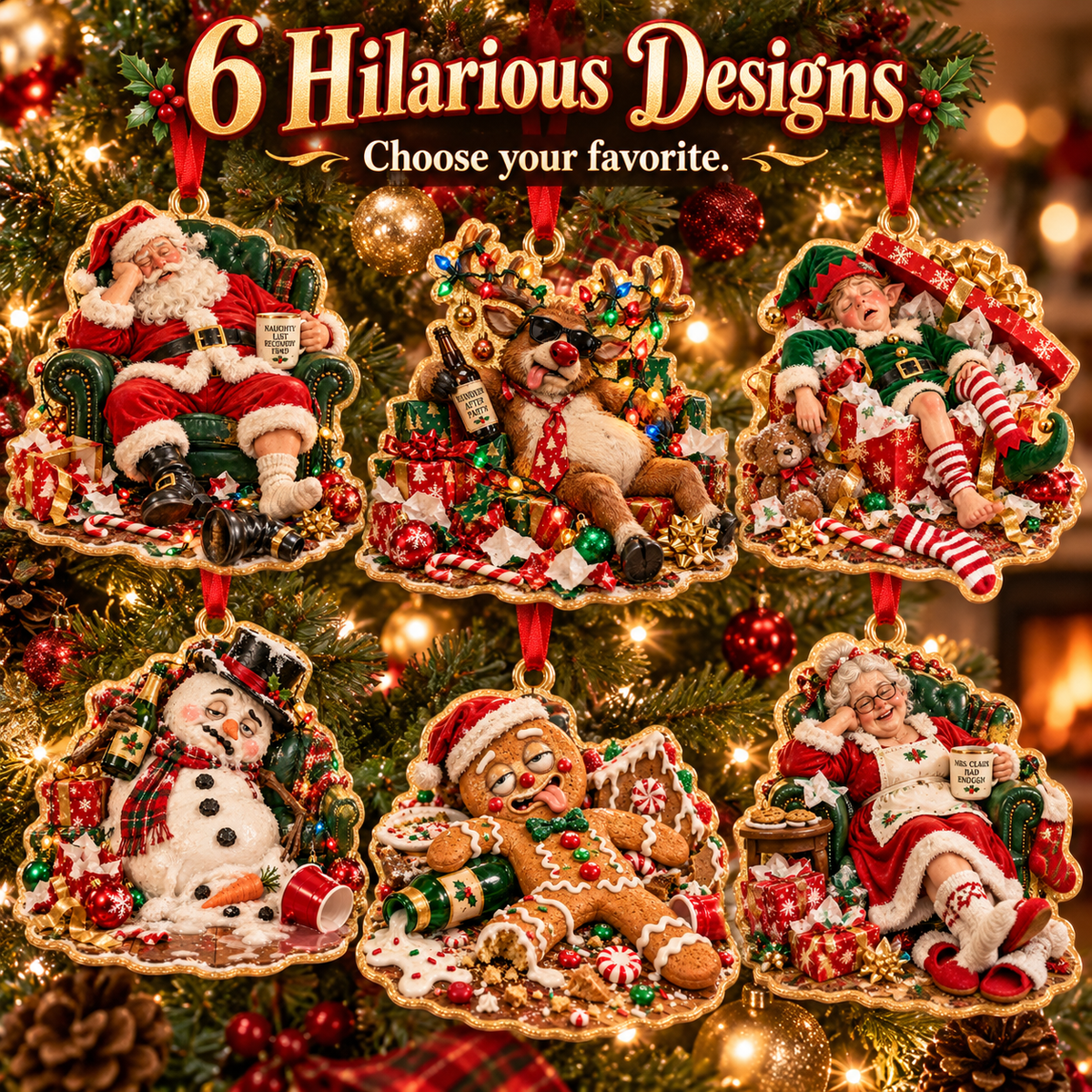 Christmas Hangover– The Morning After Ornament Collection