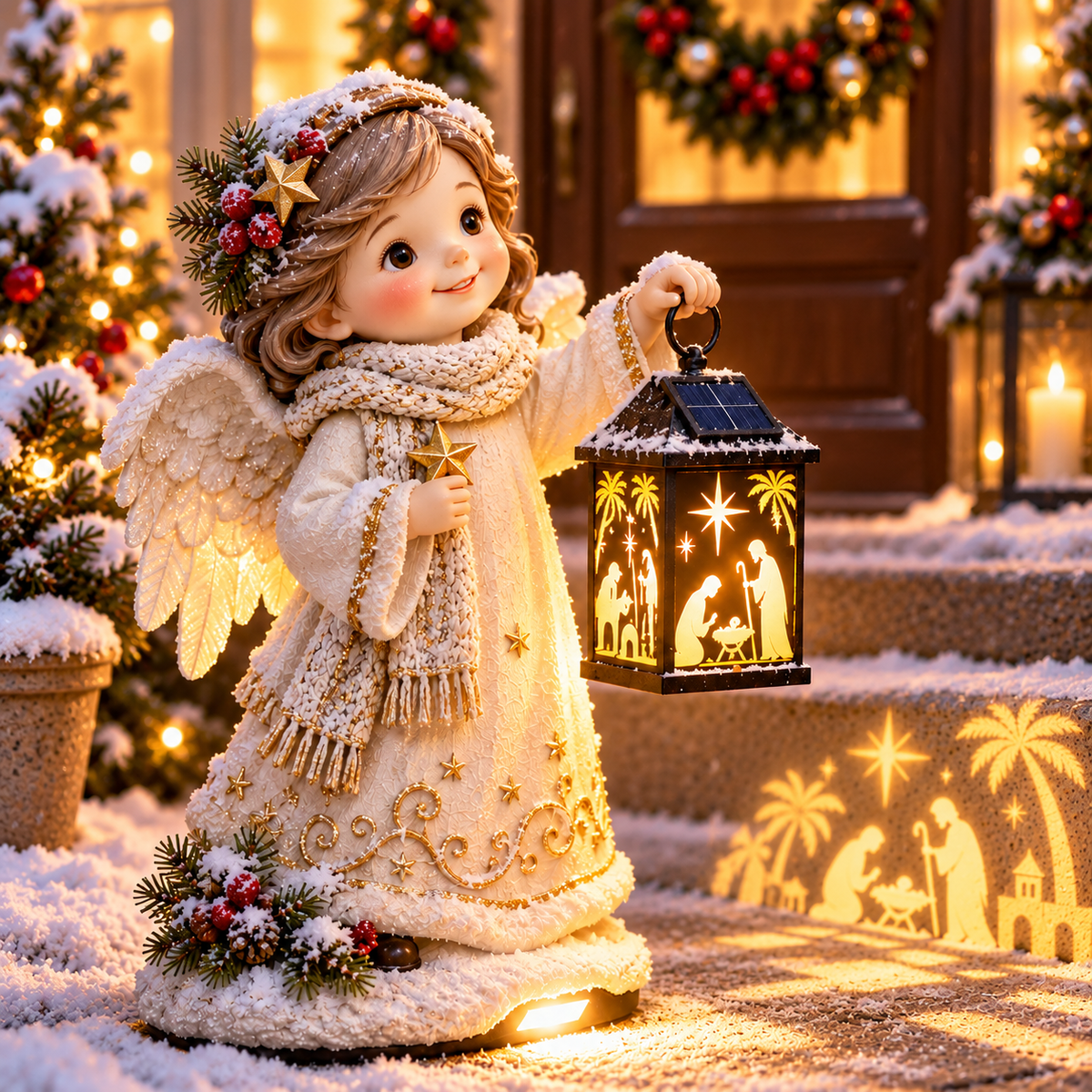 ✨ Bethlehem Angel™ – Lighted Nativity Projection Lantern | Christmas Angel Figurine & Faith-Inspired Holiday Decor ✝️
