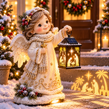 ✨ Bethlehem Angel™ – Lighted Nativity Projection Lantern | Christmas Angel Figurine & Faith-Inspired Holiday Decor ✝️