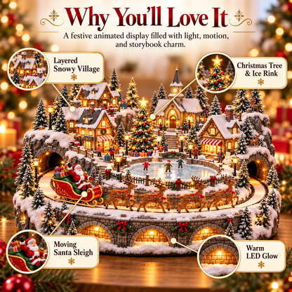 🎅 Santa’s Christmas Eve Sleigh Village – Animated Holiday Scene