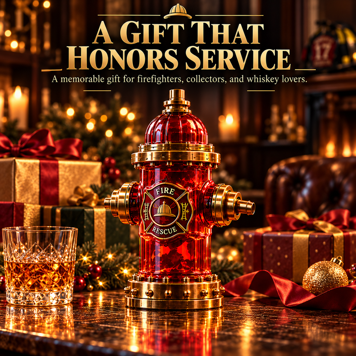 Firehouse Reserve™ — Firefighter Tribute Whiskey Decanter