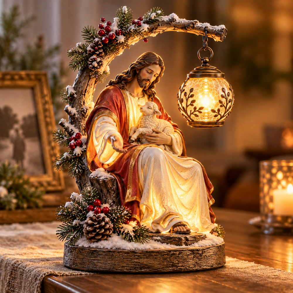 Jesus the Shepherd Christmas illuminated decoration