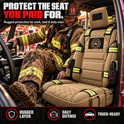 🔥 LIMITED-TIME 50% OFF | FireGuard™ Firefighter-Inspired Tactical Truck Seat Cover – Rugged Protection & Smart Storage