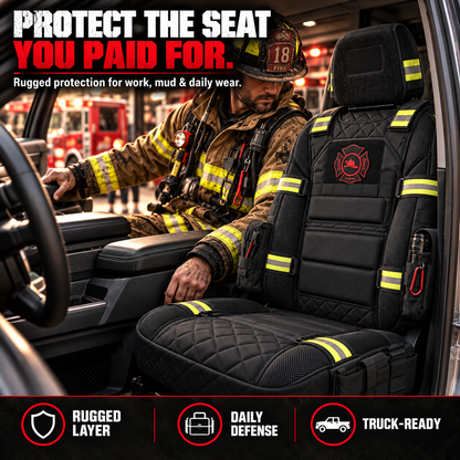 🔥 LIMITED-TIME 50% OFF | FireGuard™ Firefighter-Inspired Tactical Truck Seat Cover – Rugged Protection & Smart Storage