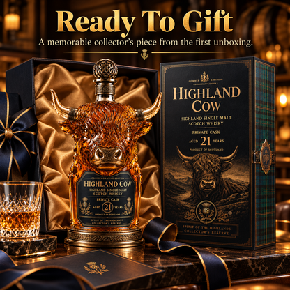 🔥 LAST DAY 50% OFF 🔥 Highland Spirit™ — Highland Cow Whiskey Decanter