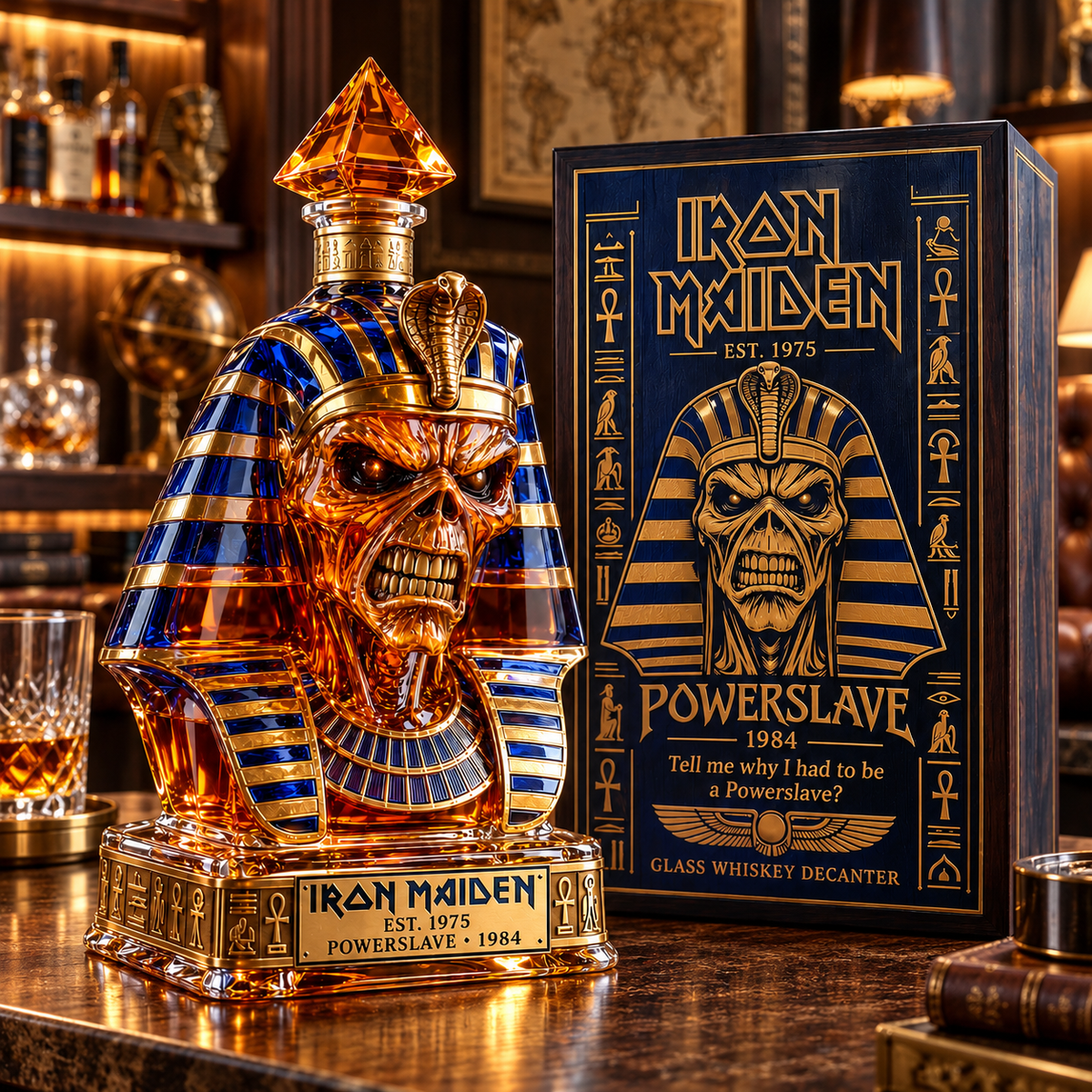 🔥 LAST DAY 50% OFF | Pharaoh’s Curse™ Egyptian Skull Whiskey Decanter – Ancient Egypt Collector Bottle & Bar Centerpiece