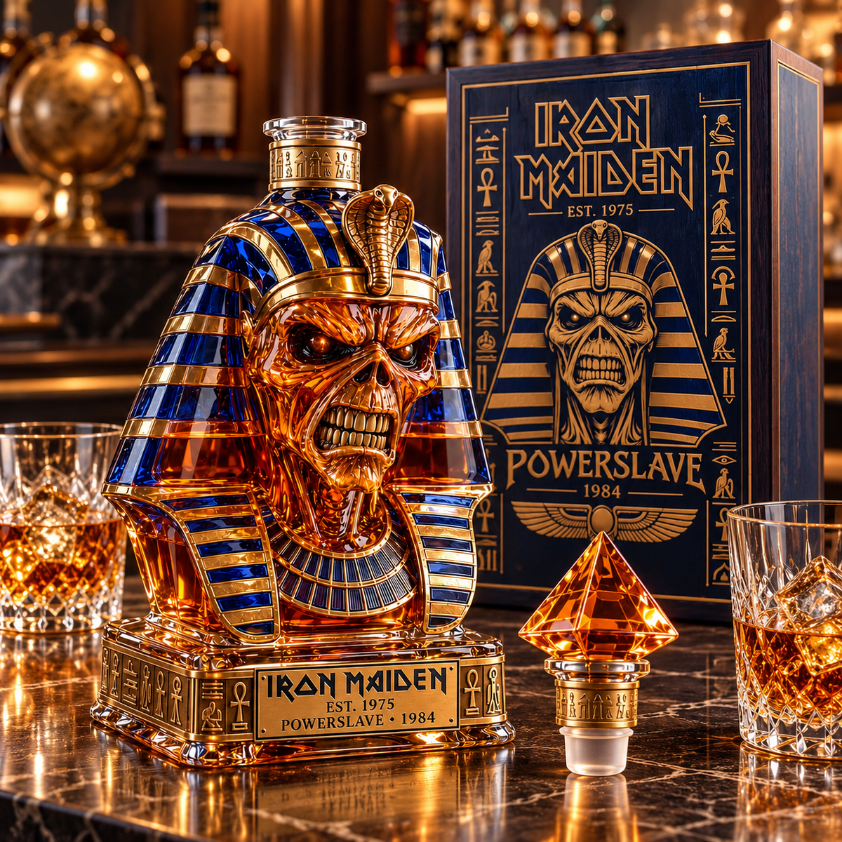 🔥 LAST DAY 50% OFF | Pharaoh’s Curse™ Egyptian Skull Whiskey Decanter – Ancient Egypt Collector Bottle & Bar Centerpiece