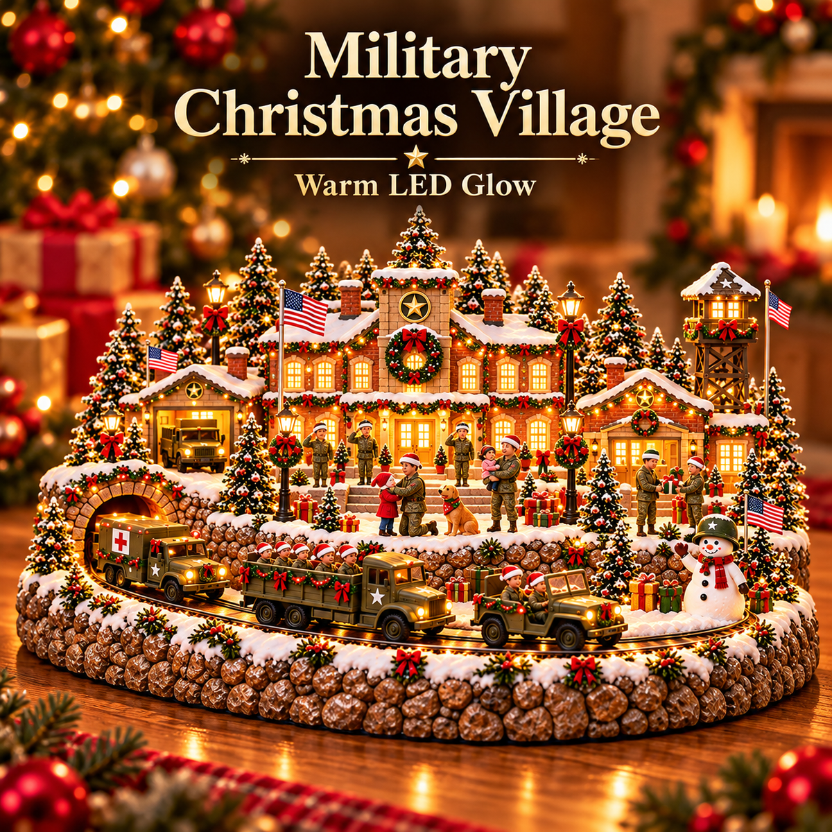 Military Christmas village presented as a meaningful holiday gift