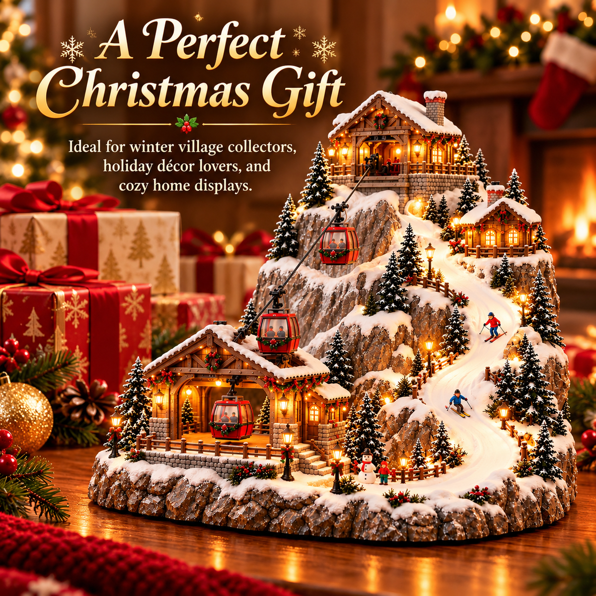 Animated Christmas village gift