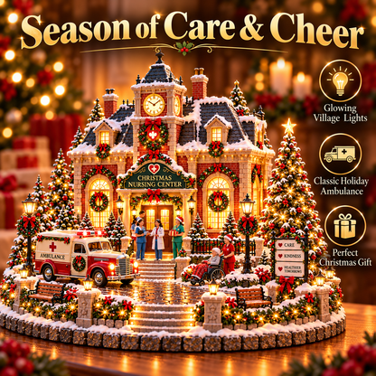 🎄 LAST DAY 50% OFF 🎄 Nurse Christmas Village™ – Warm LED Nursing Center with Holiday Ambulance & Heartwarming Care Scene ❤️✨