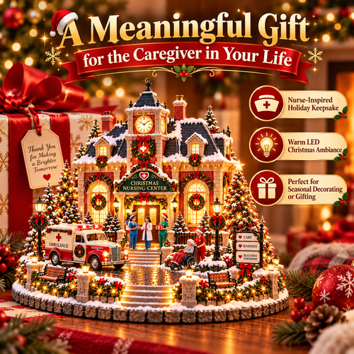 🎄 LAST DAY 50% OFF 🎄 Nurse Christmas Village™ – Warm LED Nursing Center with Holiday Ambulance & Heartwarming Care Scene ❤️✨